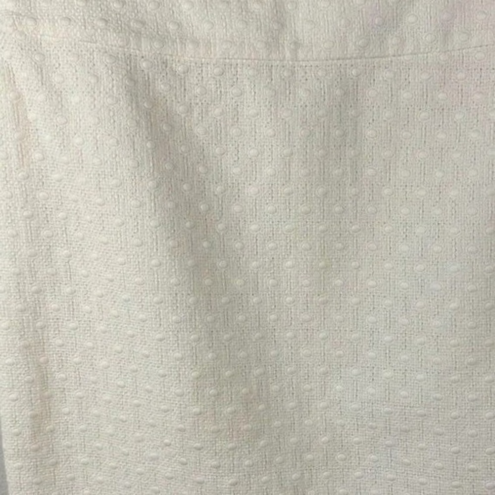 Ann Taylor Petite Ivory Textured Dot Jacquard Pencil Skirt 10P Classic Office - Picture 6 of 7